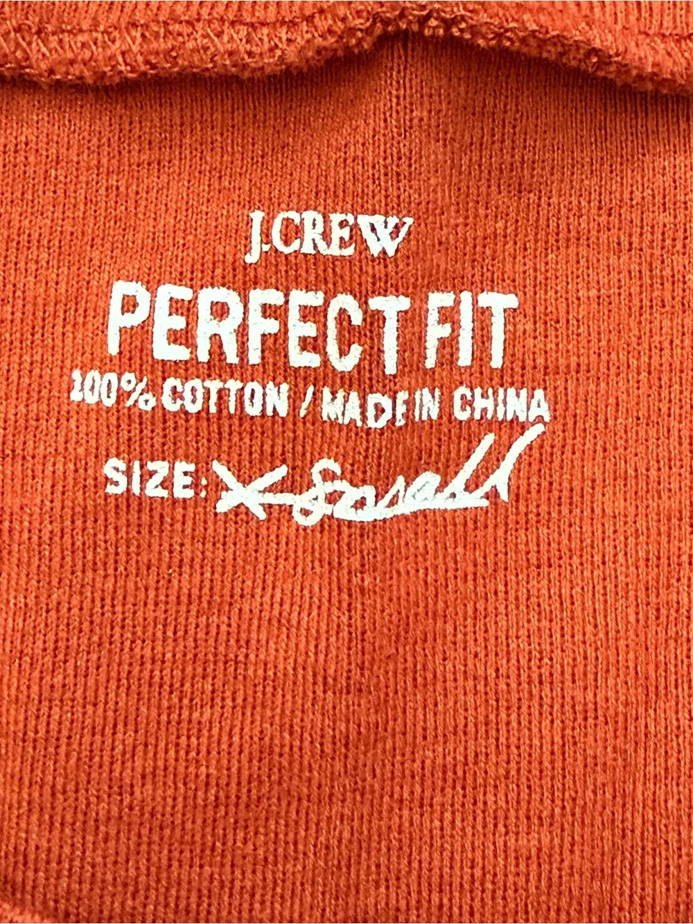 J. Crew Perfect Fit Rust Short Sleeve Crewneck Tee
